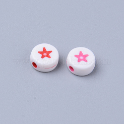 Opaque White Acrylic Beads&nbsp;X-MACR-S273-43