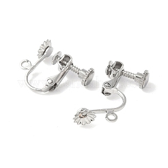 316 Surgical Stainless Steel Clip-on Earring Findings&nbsp;X-STAS-Z127-02P