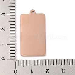 Ion Plating(IP) 304 Stainless Steel Mirror Polished Finish Stamping Blank Tag Pendants&nbsp;STAS-K270-42RG