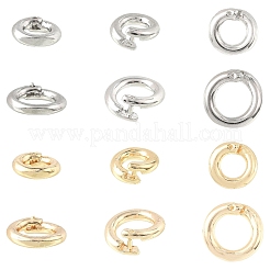 10Pcs Brass Locking Jump Rings&nbsp;KK-YW0003-96A-G