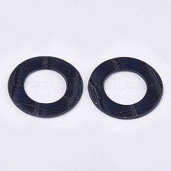 PUレザーペンダント  リング  プルシアンブルー  42.5x1.5mm  穴：1.5mm&nbsp;FIND-S299-04E