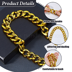 Resin Cuban Link Chain Necklaces for Men Women&nbsp;NJEW-WH0002-242
