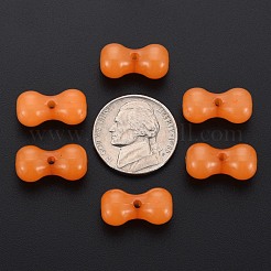 模造ゼリーアクリルビーズ  骨の形  ダークオレンジ  9x17.5x8.5mm  穴：1.8mm  約600個/500g&nbsp;MACR-S373-96-E05