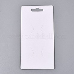 ヘアクリップ収納用の厚紙製ジュエリーディスプレイカード  女の子と長方形  カラフル  14x6.9x0.03cm  穴：8.5x26.5mm&nbsp;CDIS-N004-11