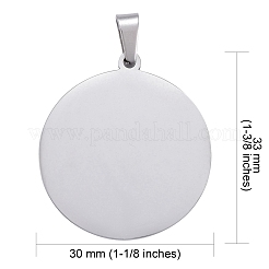Tarnish Resistant 304 Stainless Steel Pendants&nbsp;STAS-P063-09P