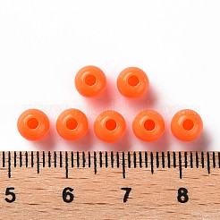 不透明なアクリルビーズ  ラウンド  サンゴ  6x5mm  穴：1.8mm  約3476個/395g&nbsp;LS-MACR-S370-C6mm-A37