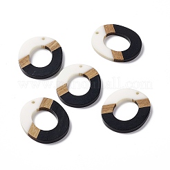 Opaque Resin & Walnut Wood Pendants&nbsp;RESI-M027-01F