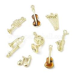 16Pcs 8 Styles Alloy Musical Instruments Pendants&nbsp;FIND-CJ0005-56G
