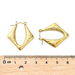 304 Stainless Steel Rhombus Hoop Earrings&nbsp;LS-EJEW-Q040-03G