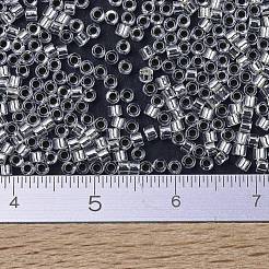 MIYUKIデリカビーズ  シリンダー  日本製シードビーズ  11/0  （db0041)シルバーライニングクリスタル  1.3x1.6mm  穴：0.8mm  約10000個/袋  50 G /袋&nbsp;SEED-X0054-DB0041