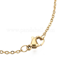 201 Stainless Steel Pendant Necklaces&nbsp;NJEW-T009-JN127-40-2