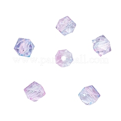 Two Tone Transparent Spray Painted Acrylic Bead&nbsp;X-ACRP-T005-26