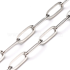 Non-Tarnish 304 Stainless Steel Paperclip Chains Necklace&nbsp;NJEW-JN03593-02
