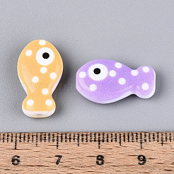 Printed Opaque Acrylic Beads&nbsp;SACR-T017-81M