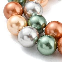 Electroplated Shell Pearl Beads Strands&nbsp;X-SHEL-F008-03B-02