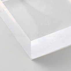 アクリル製ディスプレイベース  正方形  透明  7.6x7.6x2.5cm&nbsp;AJEW-WH0031-74