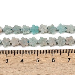 天然石アマゾナイトビーズ連売り  スモモの花  6~6.5x6x2.5mm  穴：0.8mm  約60~63個/連  14.37~14.84''（36.5~37.7センチメートル）&nbsp;G-B138-C10-01