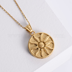 2Pcs Vintage Stainless Steel Sun Pendant Necklaces for Men&nbsp;VM5613