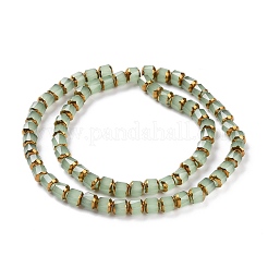 Electroplated Glass Imitation Jade Beads Strands&nbsp;GLAA-P003-C03