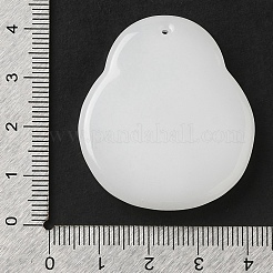 ガラスチャーム  仏陀の姿  ホワイト  39.5x36x10.5mm  穴：1mm&nbsp;GLAA-C033-04A