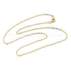 真鍮のアズキチェーンネックレス  ゴールドカラー  18インチ（45.7cm）  2x1.5mm&nbsp;X-SW028-G