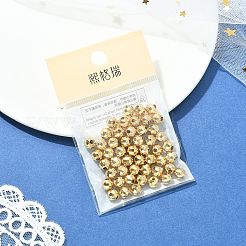 シェグレイスの真鍮製丸ビーズ  カドミウムフリー＆ニッケルフリー＆鉛フリー  多面カット  18KGP本金メッキ  6x6x5.5mm  穴：1.8mm&nbsp;XGRPCU042-293G