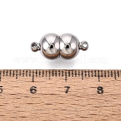 304ステンレススチール製マグネット留め具  二重丸  ステンレス鋼色  17.5x8.3mm  穴：1.2mm&nbsp;STAS-N127-05B-P