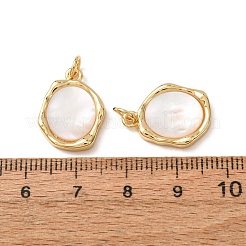 Brass & Natural White Shell Pendants&nbsp;SH-CBA2F11-19A-G