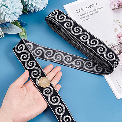 Ethnic Style Polyester Ribbon&nbsp;OCOR-WH0047-56B-01