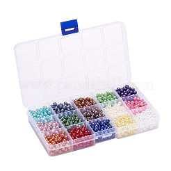 1200Pcs 15 Colors Imitation Pearl Acrylic Beads&nbsp;OACR-YW0001-12