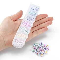 175Pcs 7 Colors White Opaque Acrylic Beads&nbsp;MACR-YW0002-02