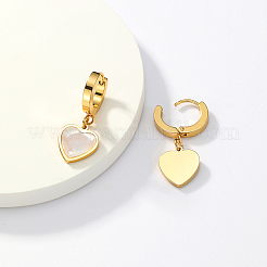 Vintage 201 Stainless Steel Heart Hoop Earrings&nbsp;JU3003