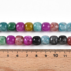 天然石クオーツクリスタルビーズ連売り  染め  バレル  10x9mm  穴：1mm  約43個/連  15.28''（38.8センチメートル）&nbsp;G-T139-54A