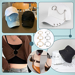 12Pcs 6 Styles Alloy C Shape Clasps for Hat&nbsp;FIND-PH0028-76