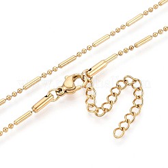 1.5MM 304 Stainless Steel Column Round Link Chain Necklaces&nbsp;NJEW-T016-05G