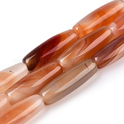 天然石瑪瑙ビーズ連売り  ライス  桃パフ  39.5~41x11~15mm  穴：3mm  約10個/連  15.35~16''（39~40センチメートル）&nbsp;G-T138-230I