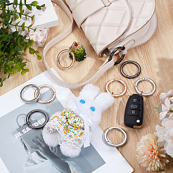 9Pcs 3 Colors Alloy Spring Gate Rings&nbsp;FIND-NB0006-25C