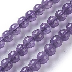 Natural Amethyst Beads Strands&nbsp;G-P428-08-6mm