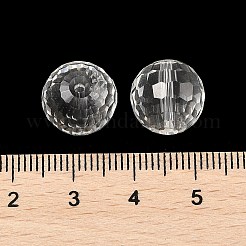 ガラス k9 ガラス  模造オーストリアクリスタルビーズ  ファセット（128ファセット）  ラウンド  透明  12mm  穴：1.4~2mm&nbsp;GLAA-H024-06C-07