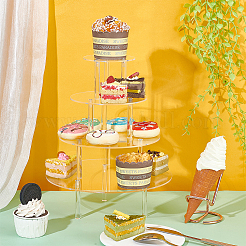 4-Tier Acrylic Cupcake Stand for Dessert Table&nbsp;AJEW-WH0596-209