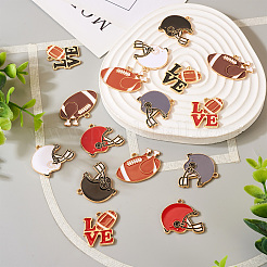 16Pcs 8 Styles Alloy Enamel Pendants&nbsp;ENAM-TA0001-79