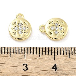 Brass Micro Pave Cubic Zirconia Pendants&nbsp;ZIRC-P120-01G