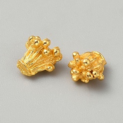 亜鉛合金ビーズ  花  ゴールドカラー  7x6.5x5mm&nbsp;FIND-WH0170-67