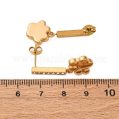 304 Stainless Steel Dangle Stud Earrings&nbsp;EJEW-C148-02G