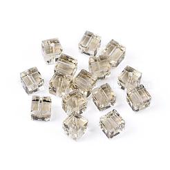 K9ガラス  模造オーストリアクリスタルビーズ  グレードAAA  多面カット  キューブ  バリーウッド  8x8x8mm（誤差範囲0.5~1mm以内のサイズ）  穴：0.9~1.6mm&nbsp;SWAR-F074-8x8mm-29