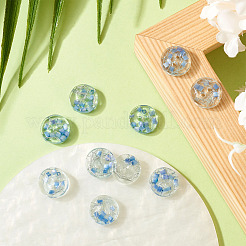 2穴樹脂ボタン  フラットラウンド  スチールブルー  13x3mm  穴：2mm&nbsp;BUTT-TAC0007-01A