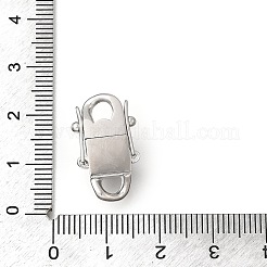 304ステンレススチールツイスタークラスプ  オーバル  ステンレス鋼色  21x12.5x7mm  穴：3.5x4mm&nbsp;STAS-D382-05B-P