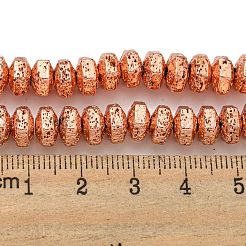 Electroplated Natural Lava Rock Beads Strands&nbsp;G-I360-G01-03