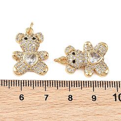 SHEGRACE Brass Micro Pave Clear Cubic Zirconia Pendants&nbsp;XGRQ4N527-738G
