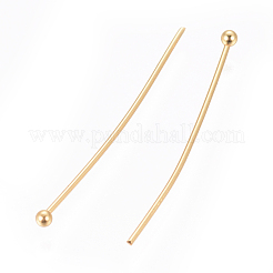 304ステンレススチールボールヘッドピン  24KGP本金メッキ  30~30.5mm  ヘッド：1.9mm  ピン：0.7mm（21ゲージ）  約300個/袋&nbsp;STAS-F227-04-G
